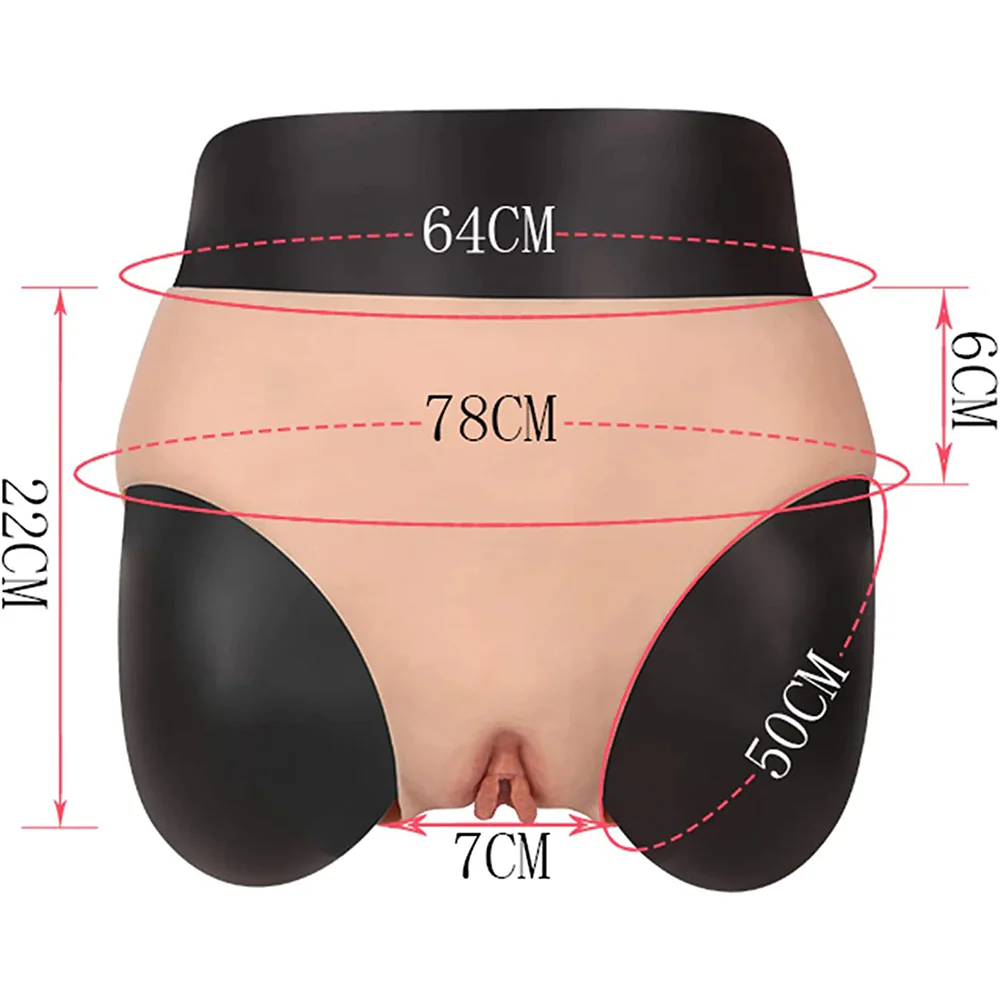 2262M  Real-Feel Silicone Vagina Panties with Front Hole - Feminizing Crossplay Underwear, Ultra-Stretch Fit - Image 6