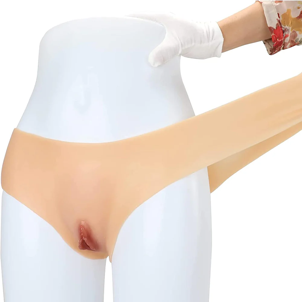 2262M  Real-Feel Silicone Vagina Panties with Front Hole - Feminizing Crossplay Underwear, Ultra-Stretch Fit - Image 8