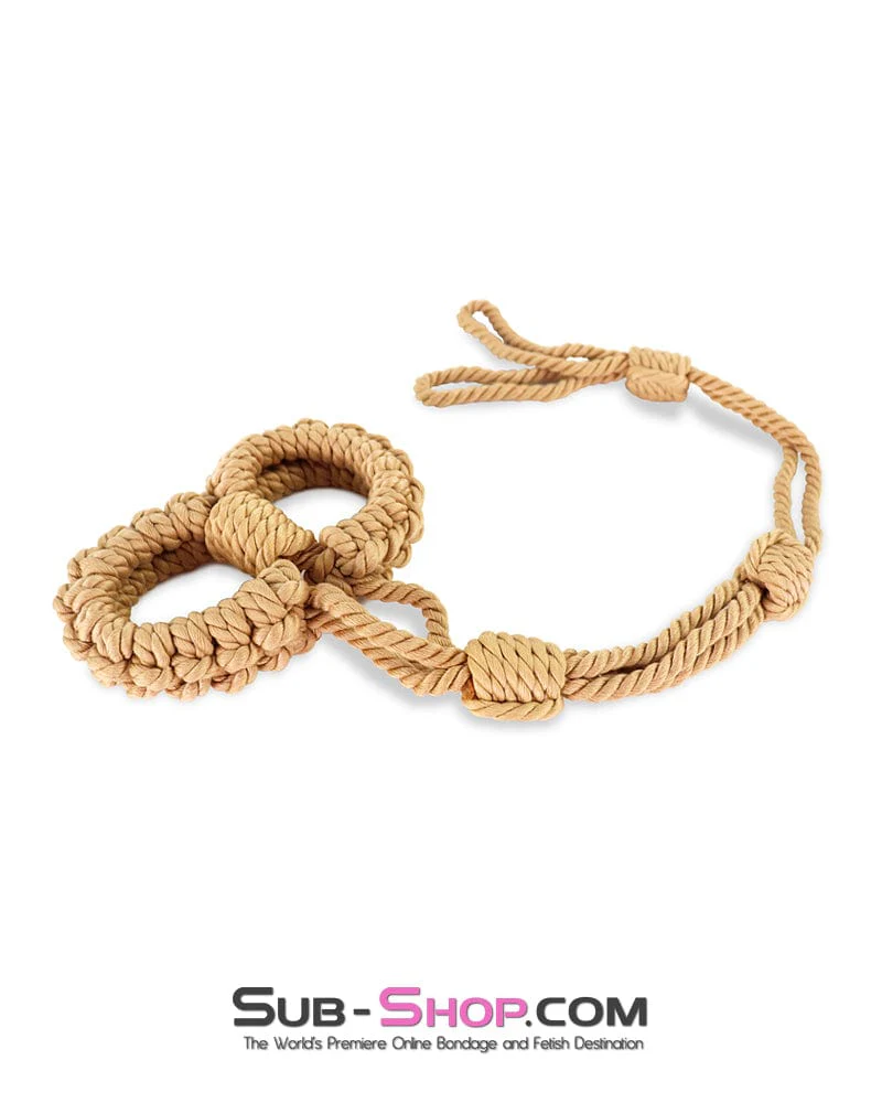 2735DL Adjustable Rope Hobble Wrist or Ankle Cuffs for Self Bondage - Image 4
