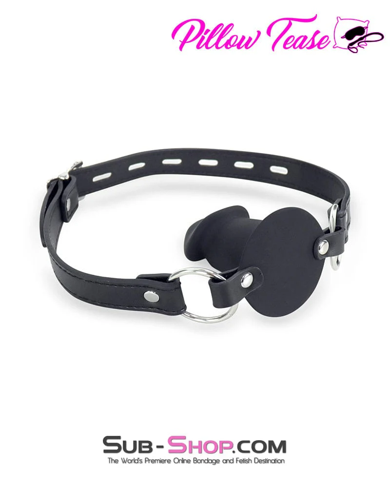 3429DL      Blow Job Trainer Locking Black Silicone Penis Gag - MEGA Deal - Image 7