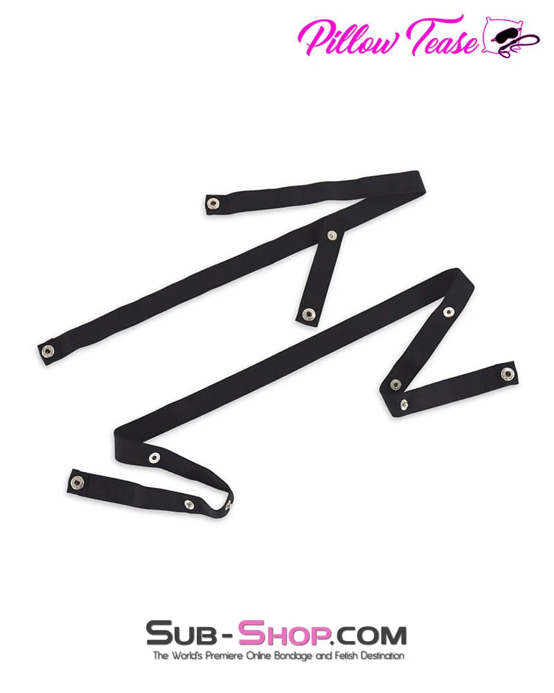 3774DL Black Nylon Chastity Holder Harness - Image 4