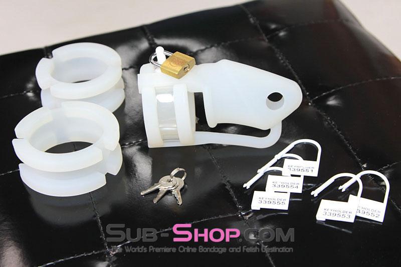 3790HS      Silicone Cock Cave Extended Wear Chastity Cage Set - Image 6