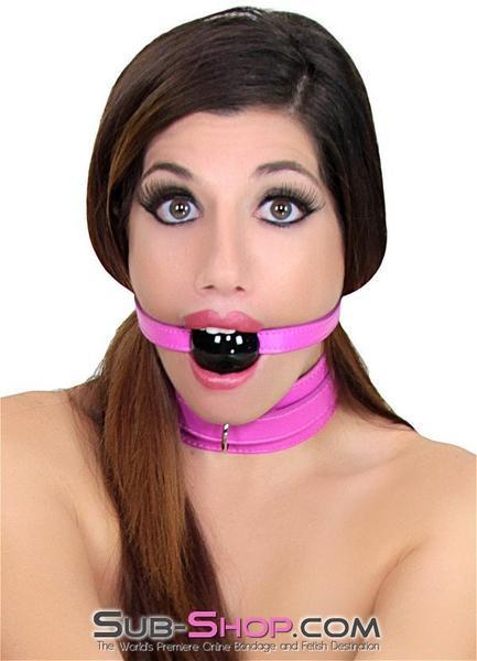 3843RS Hot Pink Beginner Ball Gag Strap - Image 4