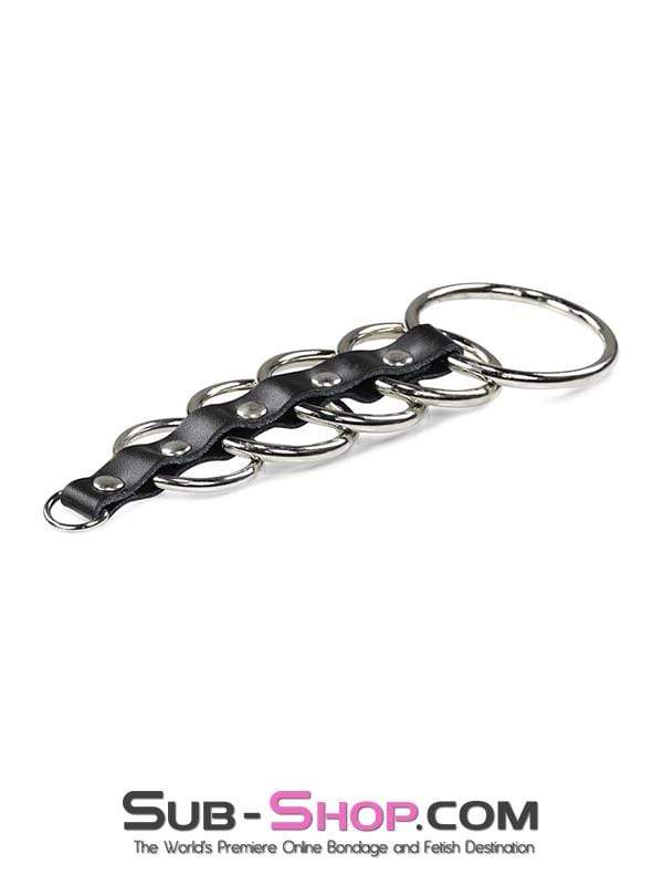 1878DL 5 Rings Gates of Hell Cock & Ball Bondage Set - Image 5