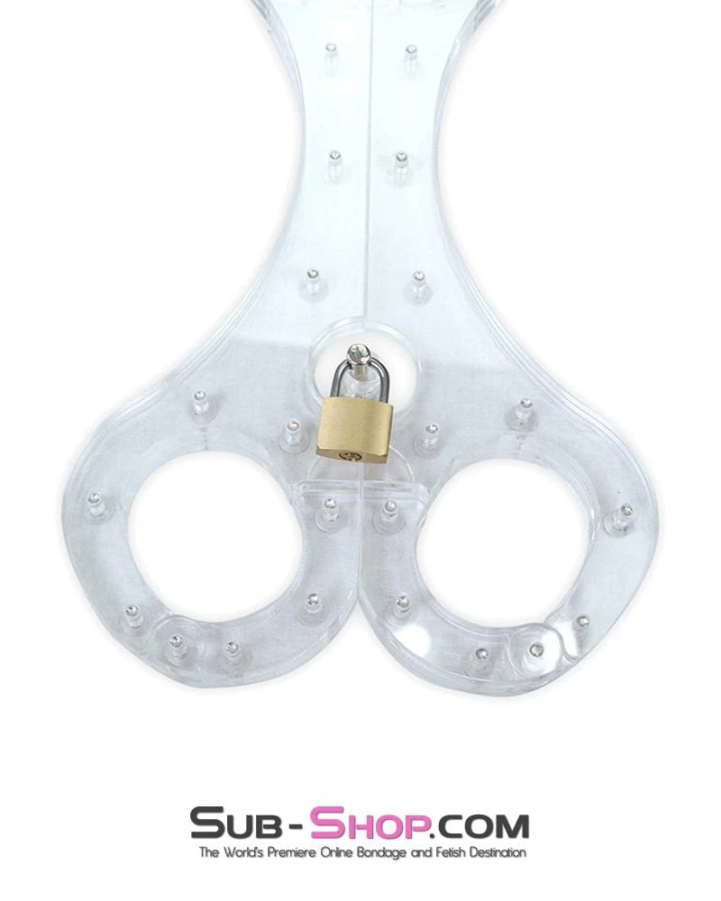 6915M   Fiddle Collar And Handcuffs Bondage Cangue - Image 14