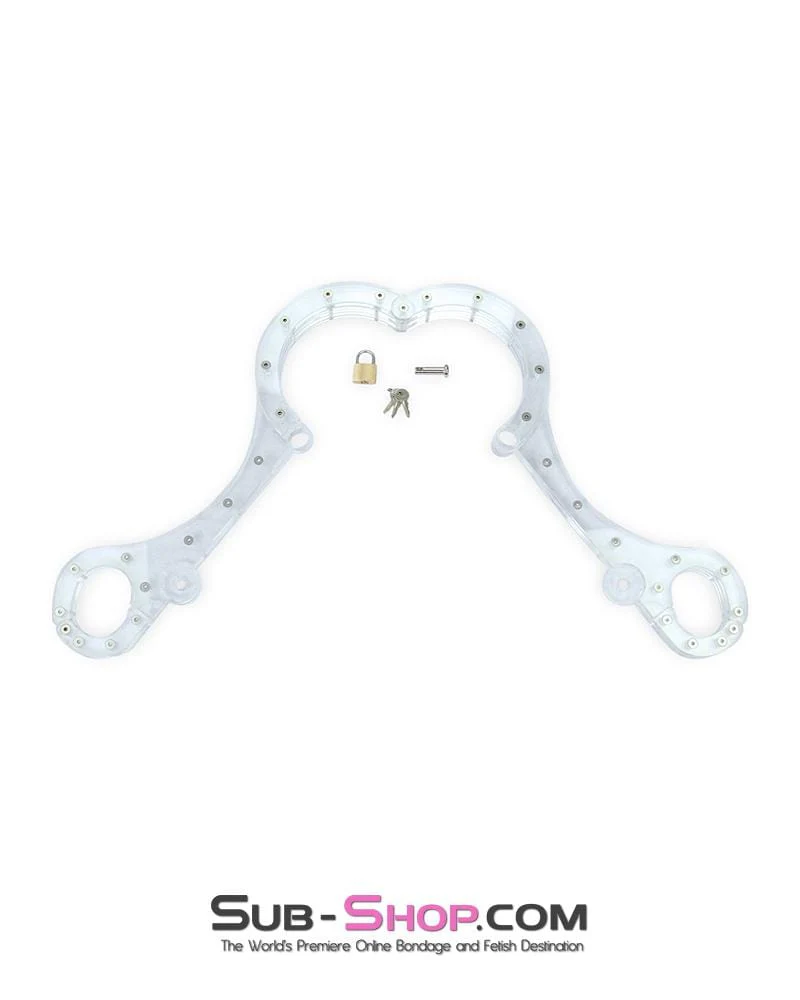 6915M   Fiddle Collar And Handcuffs Bondage Cangue - Image 16