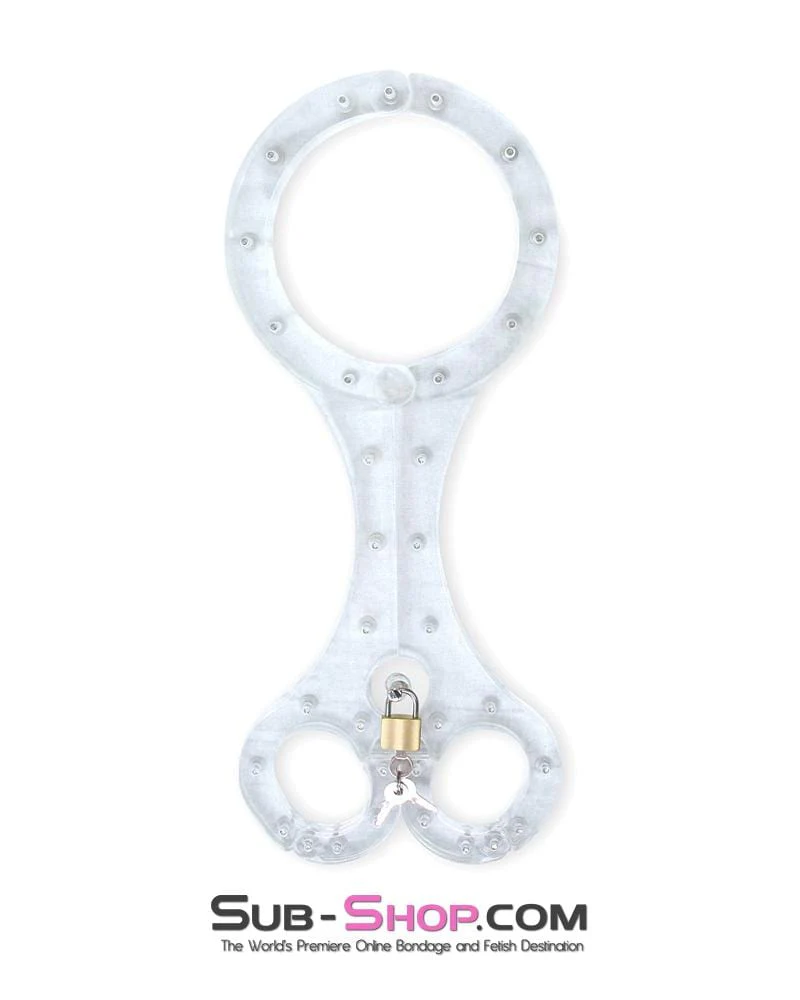 6915M   Fiddle Collar And Handcuffs Bondage Cangue - Image 4