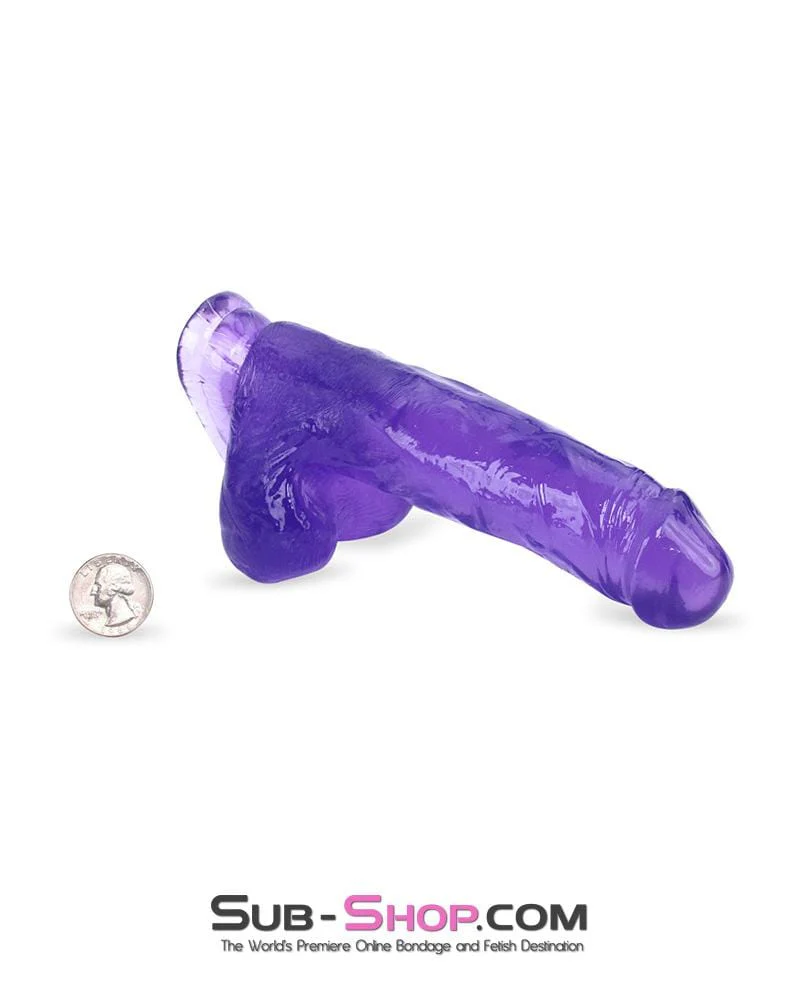 7264M      7" Super Man Realistic Veined Purple Suction Cup Dildo - Image 4