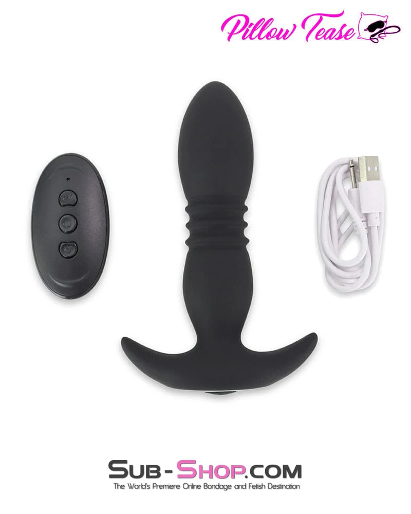 1690M 7 Thrusting + 7 Vibrating Functions Rechargeable Remote Control Anal Vibrator