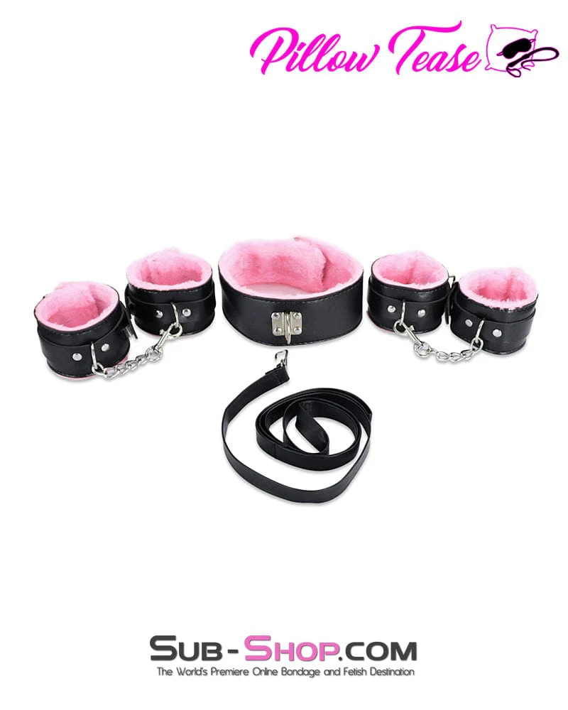 7122DL-SIS      8 Pc Pink Plush Sissy Bondage Fantasy Kit - Image 2