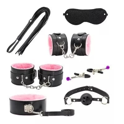 7122DL-SIS      8 Pc Pink Plush Sissy Bondage Fantasy Kit - Image 4