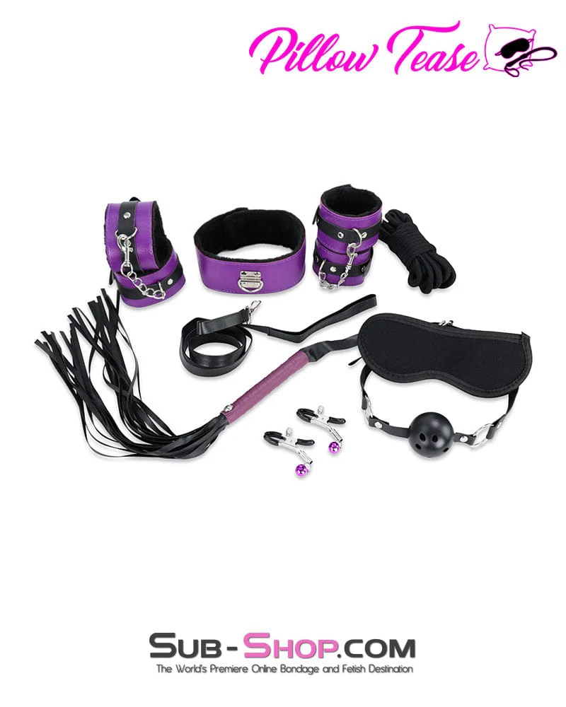 9800DL 8 Pc Plush Purple Bondage Fantasy Set