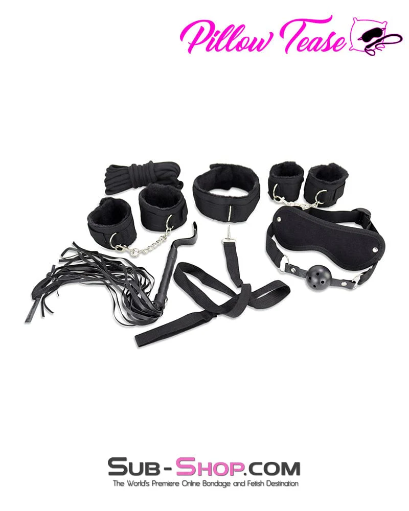 7908DL 8 Piece Black Total Bondage Kit