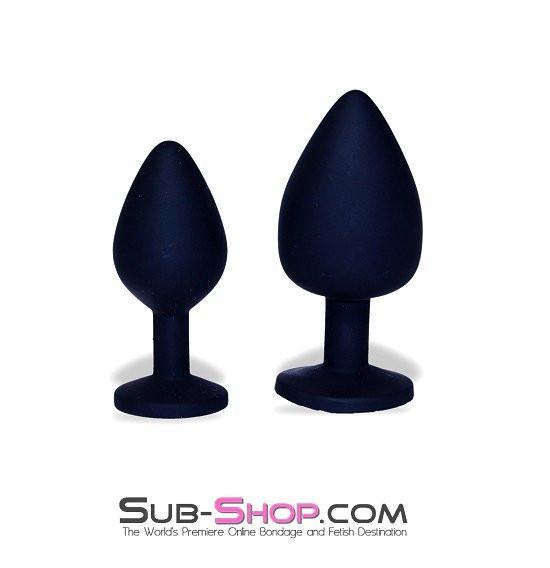 8865MH      Soft Silicone Butt Plug with Crystal Tip, Medium Plug Rhinestone Crystal ✨ BLACK FRIDAY LIMITED TIME DEAL✨ LAST CHANCE - Image 4
