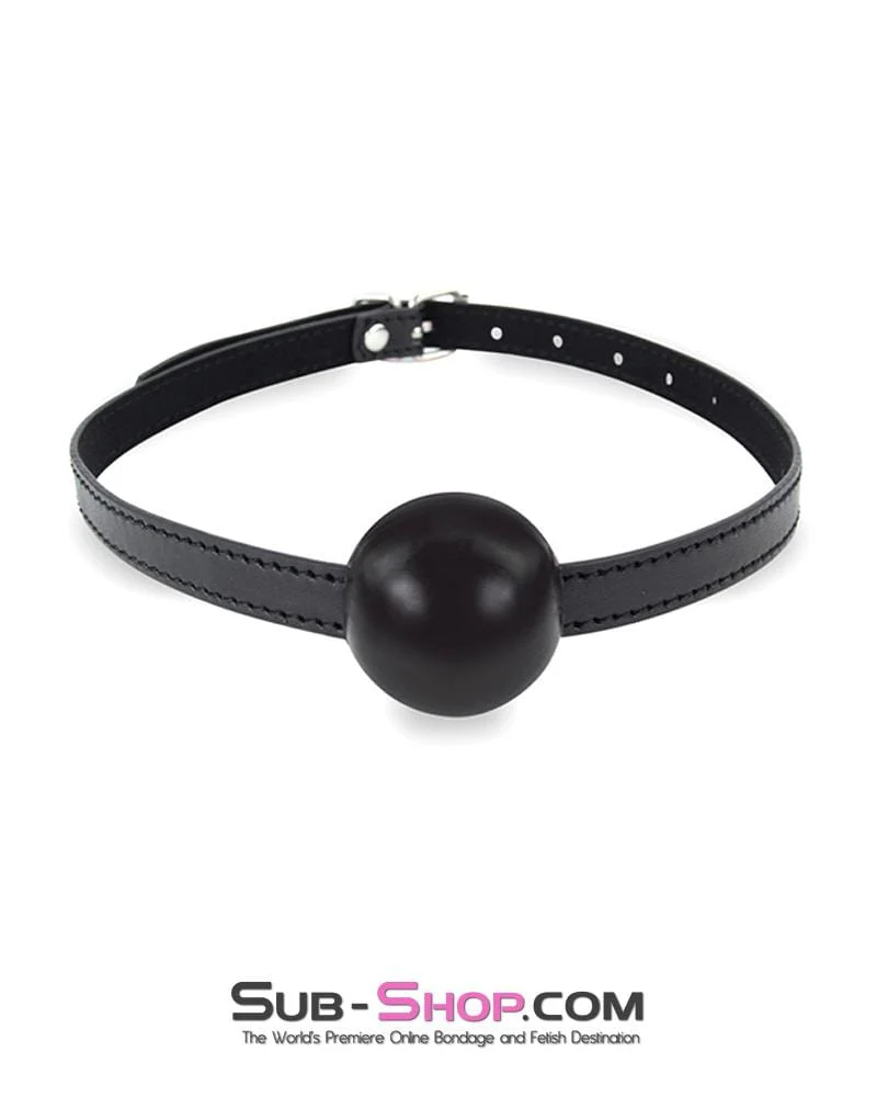 8999DL Bondage Basics Black Rubber Classic Ball Gag - Image 6