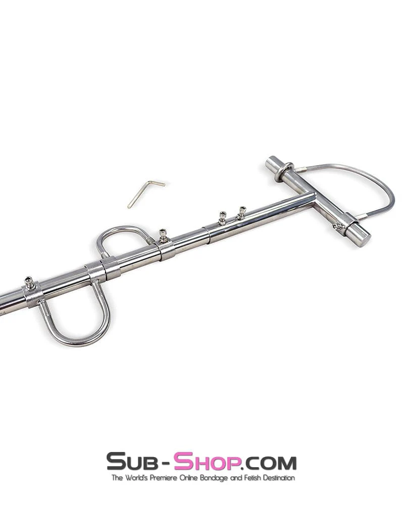 9348DL Steel Bondage Frame with Movable Collar, Wrist and Ankle Cuffs - Image 10
