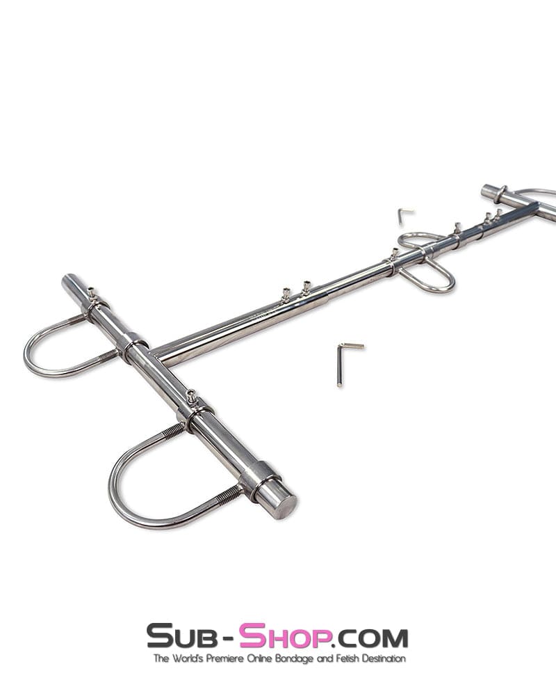 9348DL Steel Bondage Frame with Movable Collar, Wrist and Ankle Cuffs - Image 12