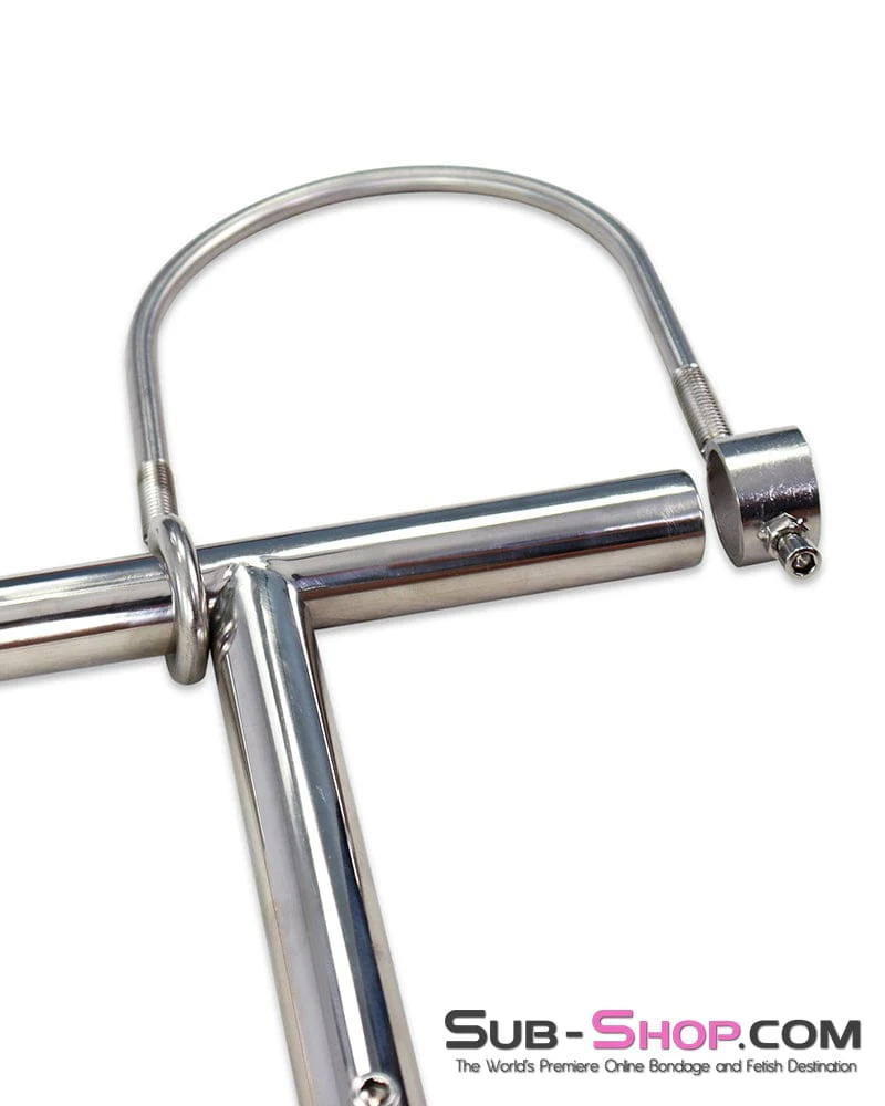 9348DL Steel Bondage Frame with Movable Collar, Wrist and Ankle Cuffs - Image 16