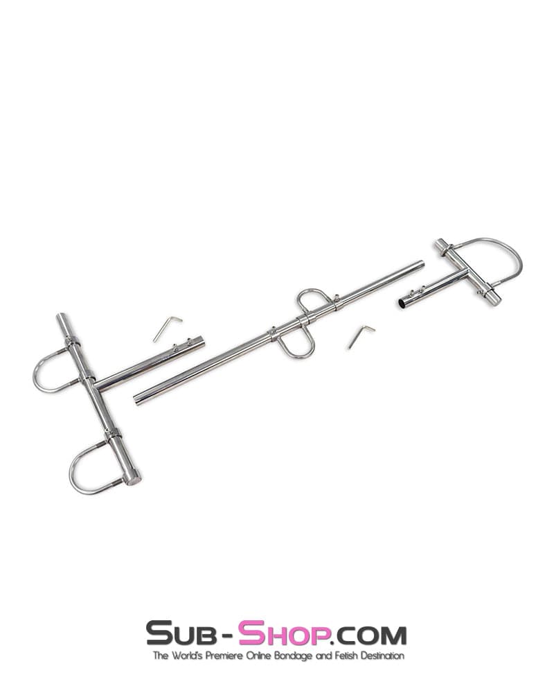 9348DL Steel Bondage Frame with Movable Collar, Wrist and Ankle Cuffs - Image 4