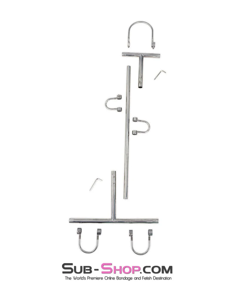 9348DL Steel Bondage Frame with Movable Collar, Wrist and Ankle Cuffs - Image 6