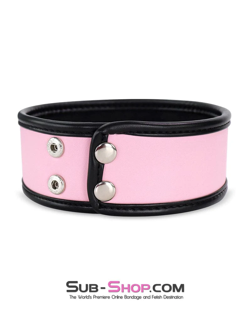 5711DL      Adoration Light Pink Padded Edge BDSM Training Collar - Image 3