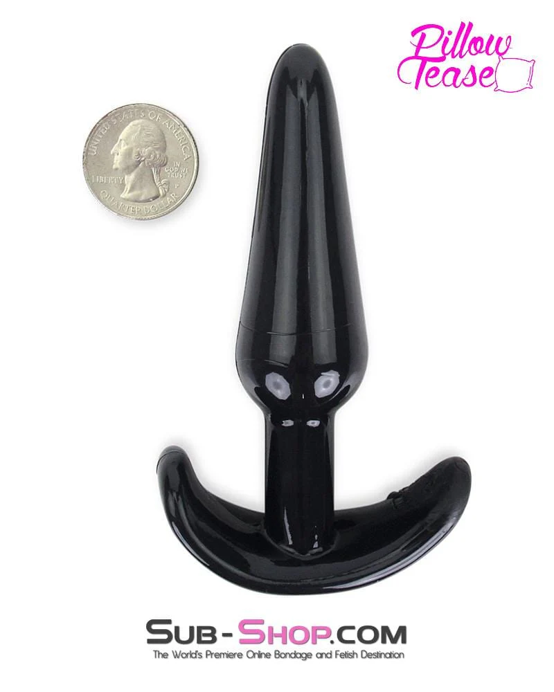 3727M Anal Beginner Small Black Jelly Butt Plug - Image 7