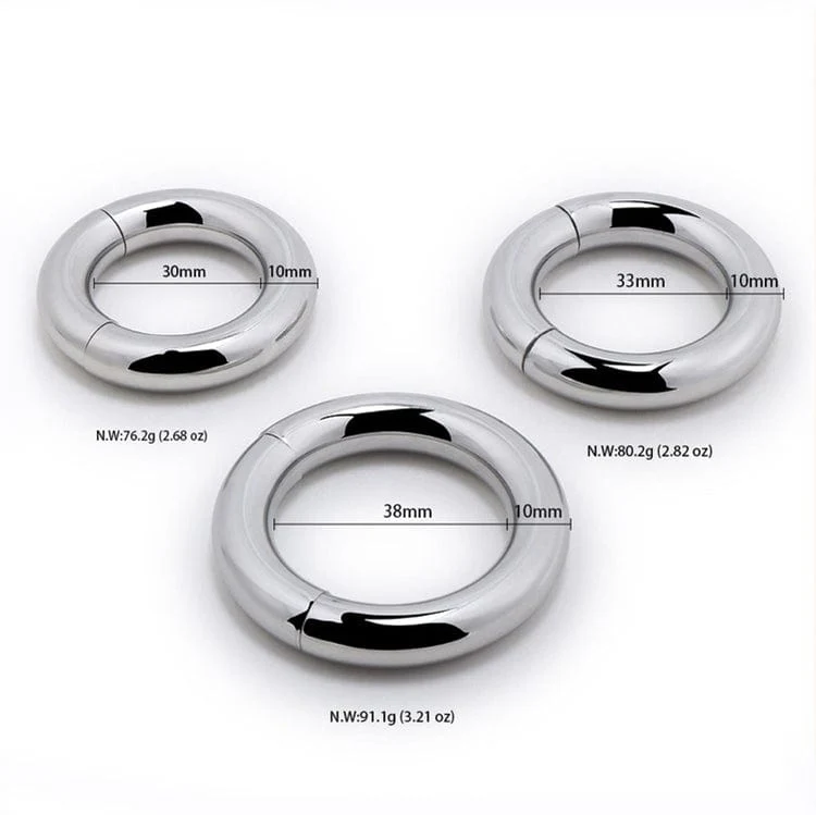 0476M Babe Magnet Stainless Steel Magnetic Ball Stretcher Ring, Small - Image 4