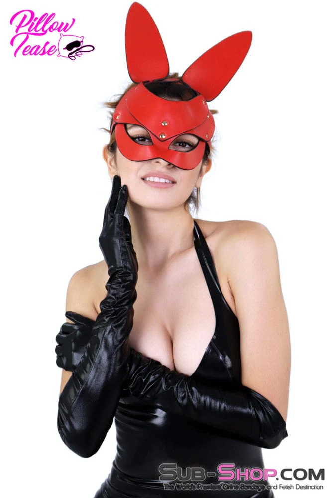 2295DL      Bad Bunny Bondage Games Red Role Play Mask - Image 4
