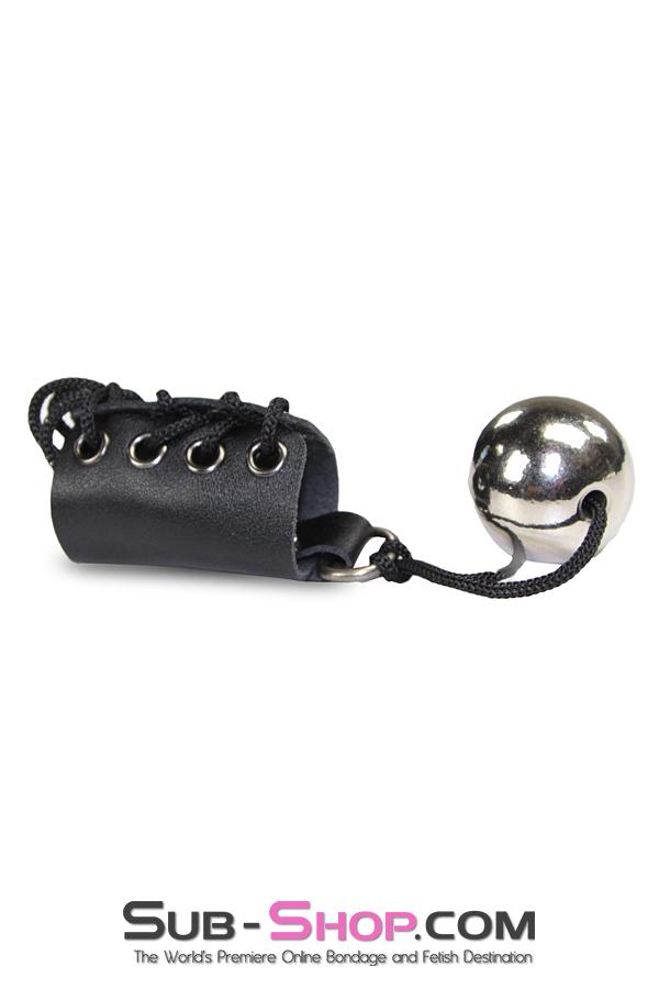 2450M Ball Training Lacing Penis or Ball Corset with 5.6 oz. Steel Weight - Image 2