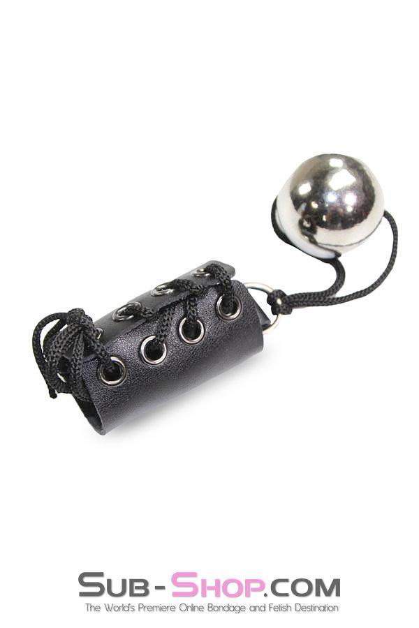 2450M Ball Training Lacing Penis or Ball Corset with 5.6 oz. Steel Weight - Image 4