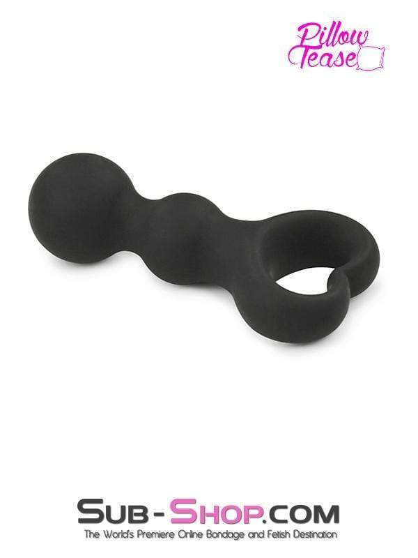 1657M-SIS      Sissy Barbie Heart Pull Ring Silicone Bumpy Anal Massager - Image 5