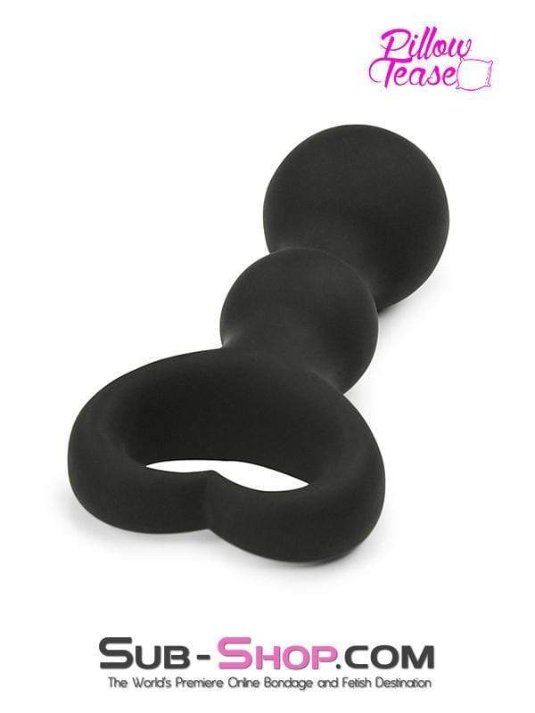 1657M-SIS      Sissy Barbie Heart Pull Ring Silicone Bumpy Anal Massager - Image 6