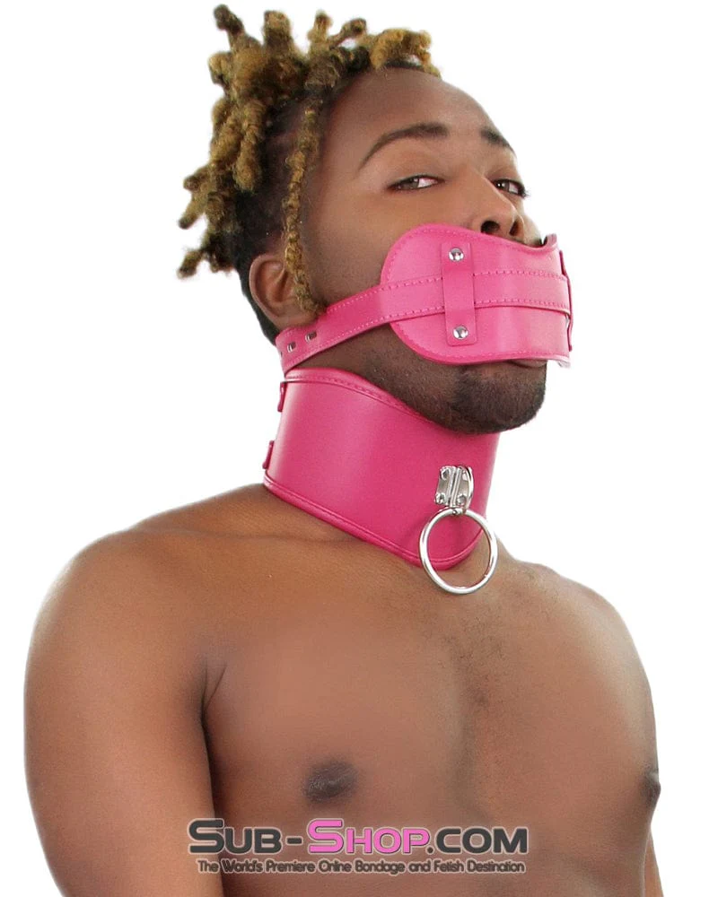 2300M-SIS BDSM Mistress Pretty Sissy Boi's Head Games 3" Locking Penis Panel Gag - Image 6