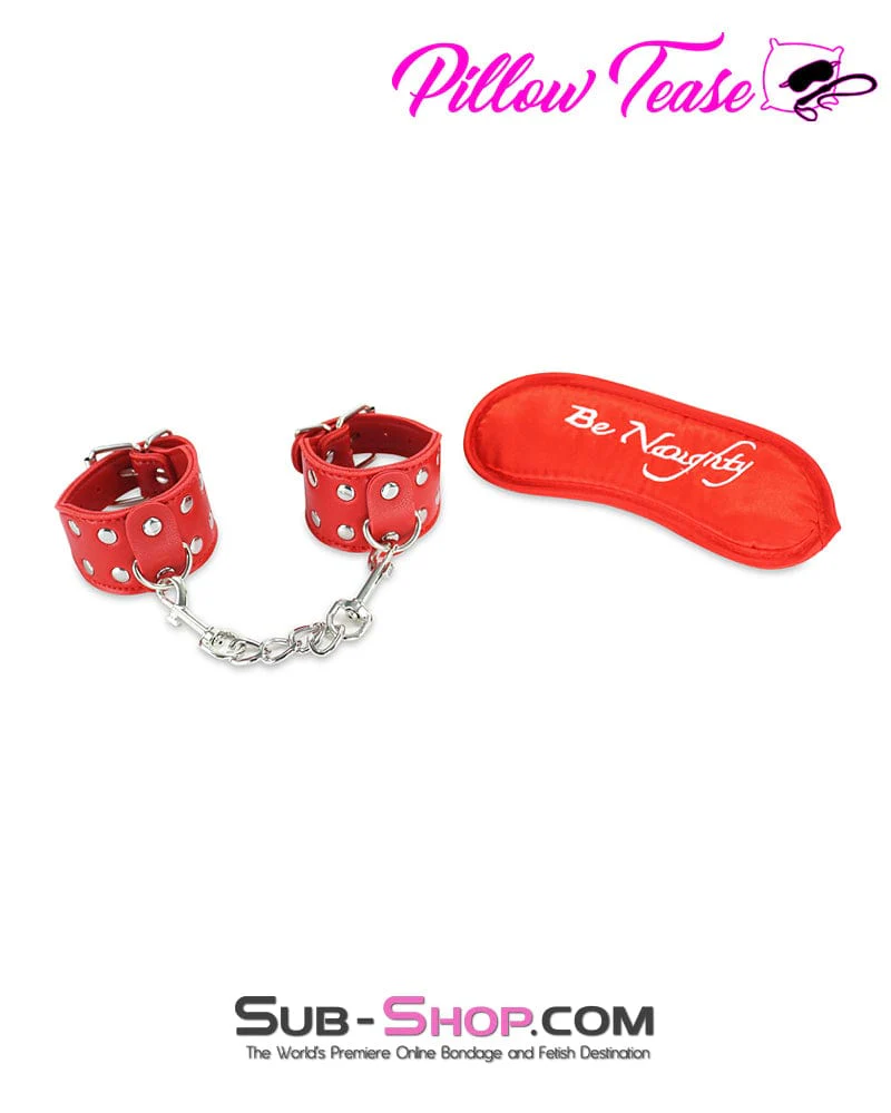 9868DL Be Naughty 5 Pc Red Bondage Fantasy Kit - Image 3