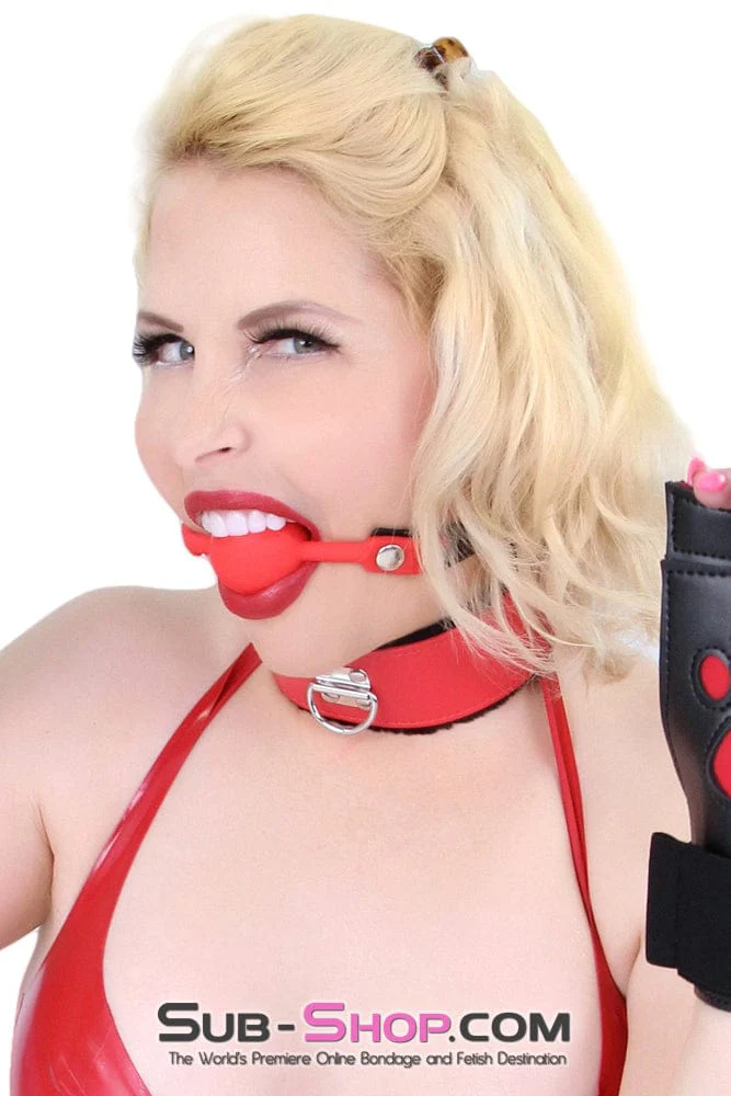 3481LT Beginner’s Riveted Rubber Ballgag, Red Ball - Image 9