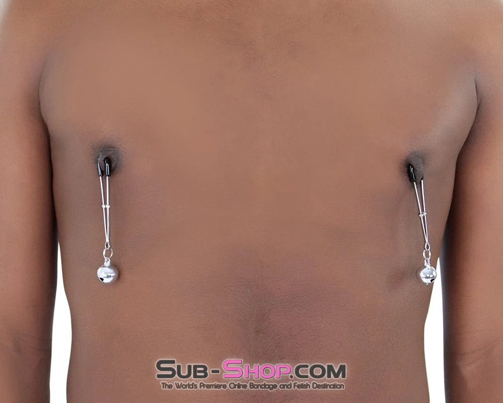 0174MQ Belle of the Balls Tweezer Clamps with Jingle Bells - Image 3