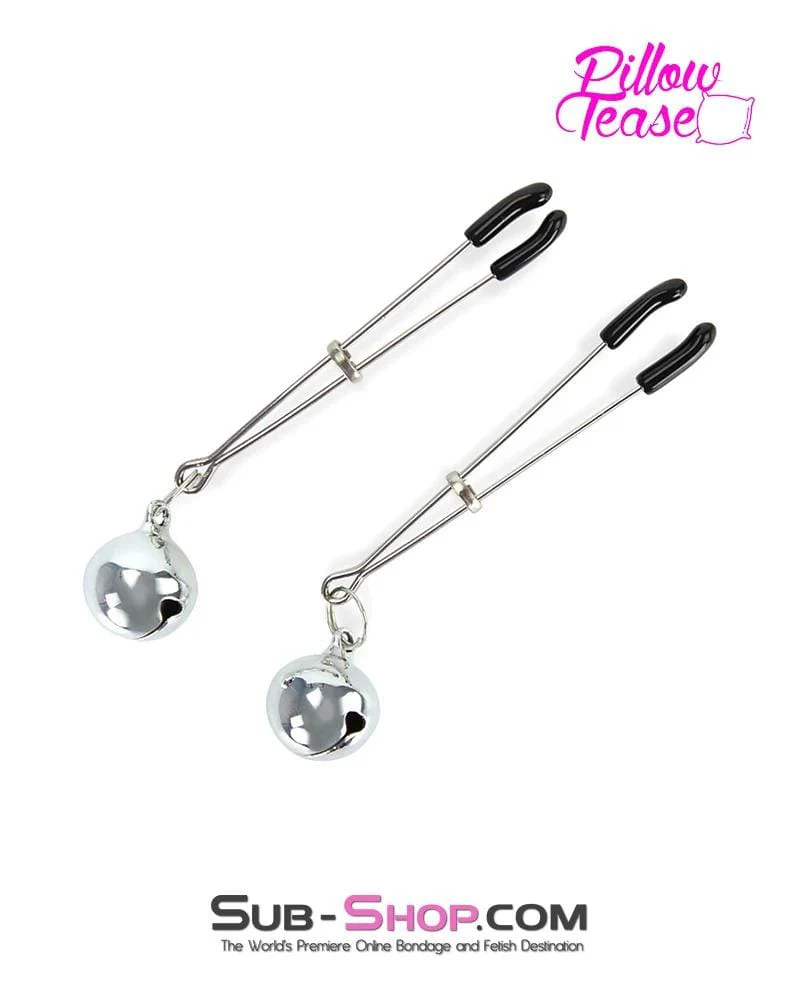 0174MQ-CB Belle of the Cock and Balls Tweezer Clamps with Jingle Bells - Image 3