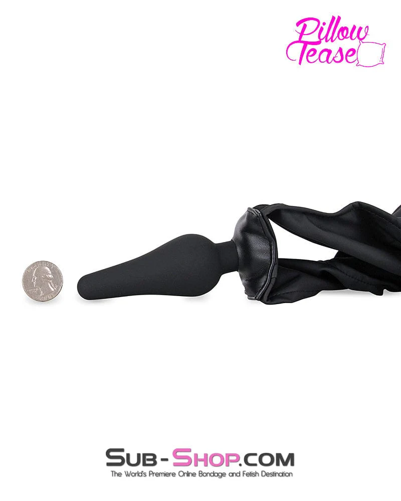 5723M   Leather Look 4 Way Stretch Silicone Butt Plug Panty - Image 8