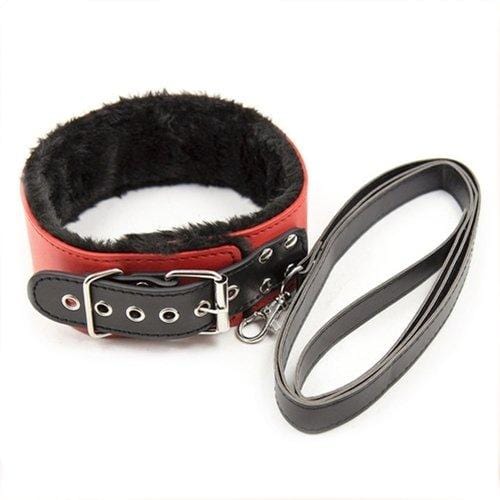 2334M Black and Red Bondage Cuffs, Collar, Leash, Gag, Rope, Whip and Blindfold Kit - 10 Pcs - Image 9