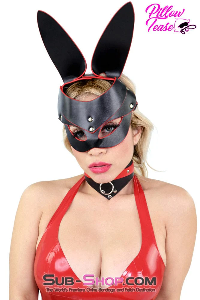 0775DL      Black and Red Chevron Bondage Collar - Image 6