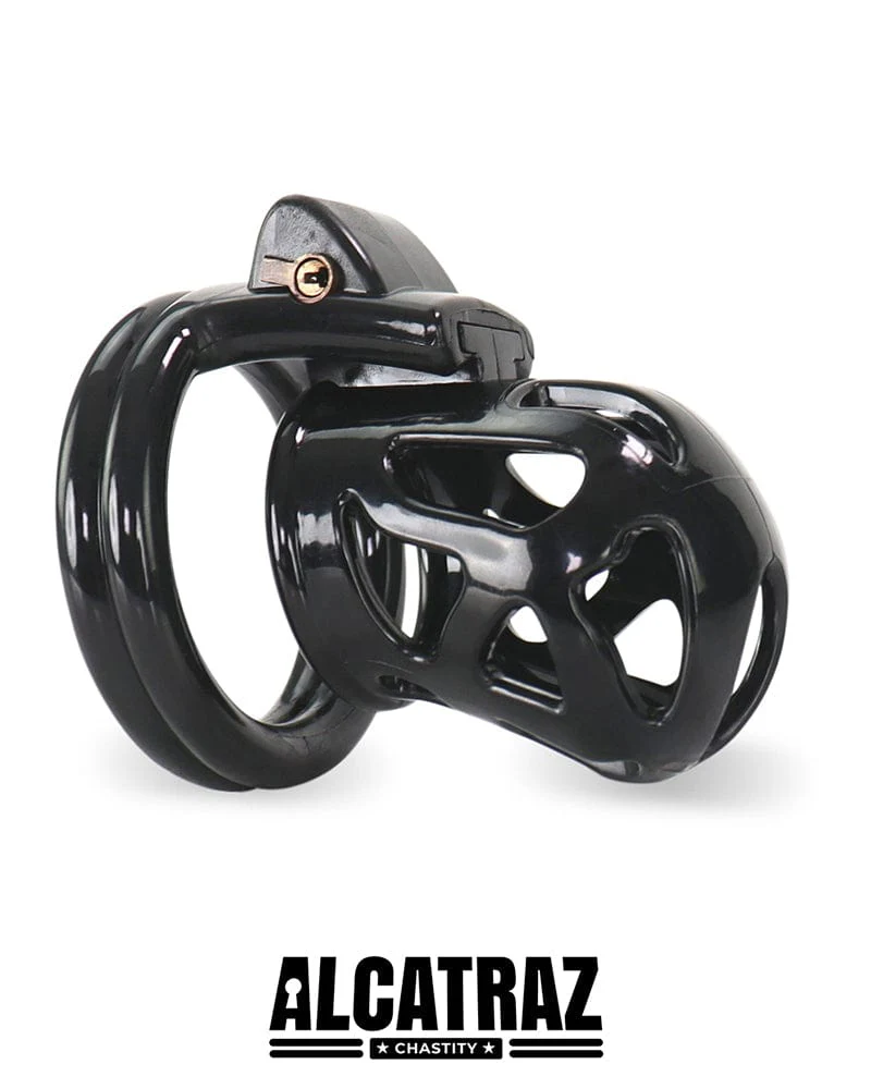 4737DL Black Cock Cuff Locking Male Chastity Cage - Image 2