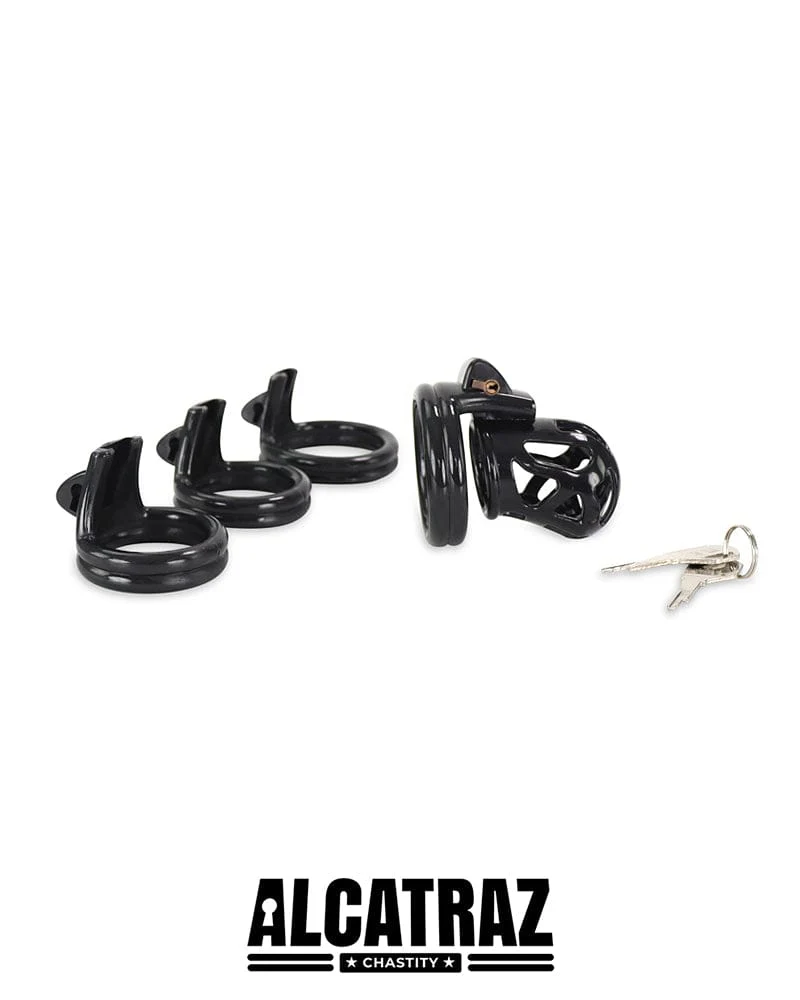 4737DL Black Cock Cuff Locking Male Chastity Cage - Image 3