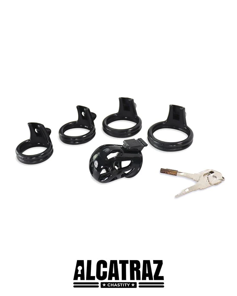 4737DL Black Cock Cuff Locking Male Chastity Cage - Image 4