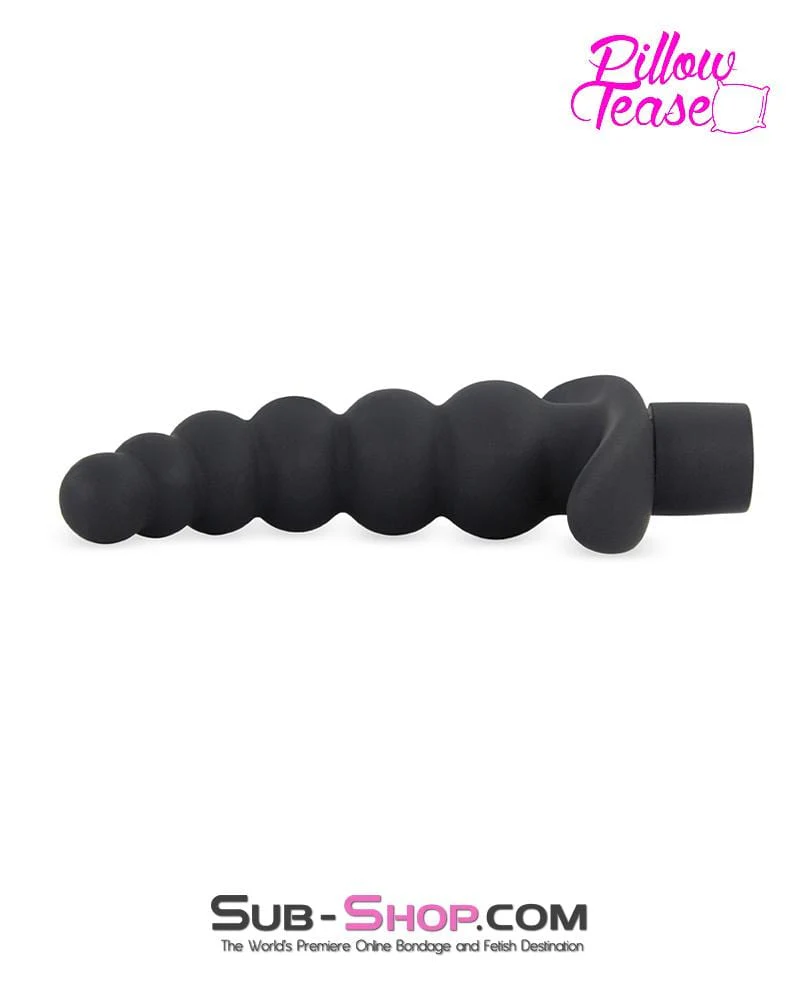 6946M Black Graduated Beaded Vibrating Butt Plug 🔥 FINAL CLEARANCE – Last Chance! - Image 9