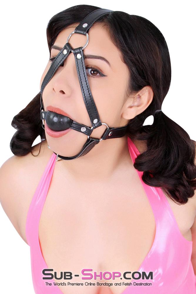 8994DL Black Rubber Ballgag Bondage Trainer - Image 8
