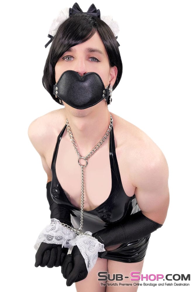 2603AE-SIS Black Serving Sissy Maid Ruffle Lace Headpiece - Image 2