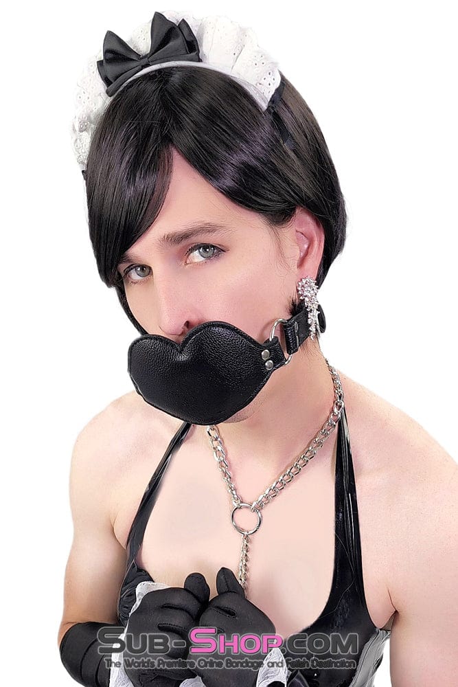 2603AE-SIS Black Serving Sissy Maid Ruffle Lace Headpiece - Image 5