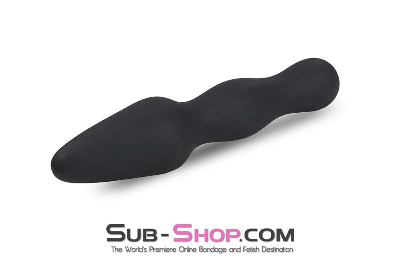 1802M      Black Silicone Missile Dual Ended Dildo - LAST CHANCE - Final Closeout! - Image 4
