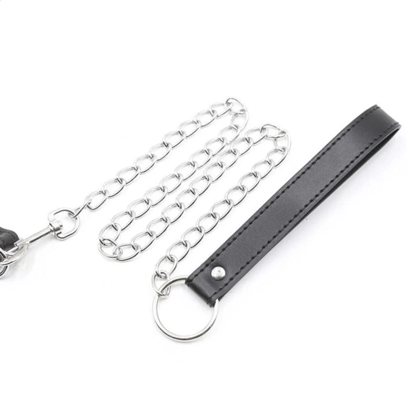 0888MQ      Black Strap Silicone Bit Gag with Reins - Image 14