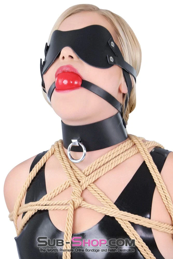 7200A Black Tie-Up Affair Deluxe Bondage Collar